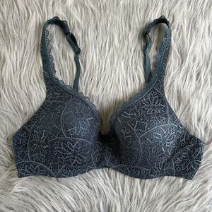 Berlei Barely There Bra Womens Size 34C Green‎ Lightly Lined Underwire